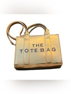 NWOT- The TOTE Bag Metallic Gold Crossbody- Small